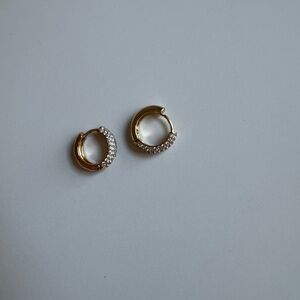 Elegant Gold and Silver Hoop Earrings